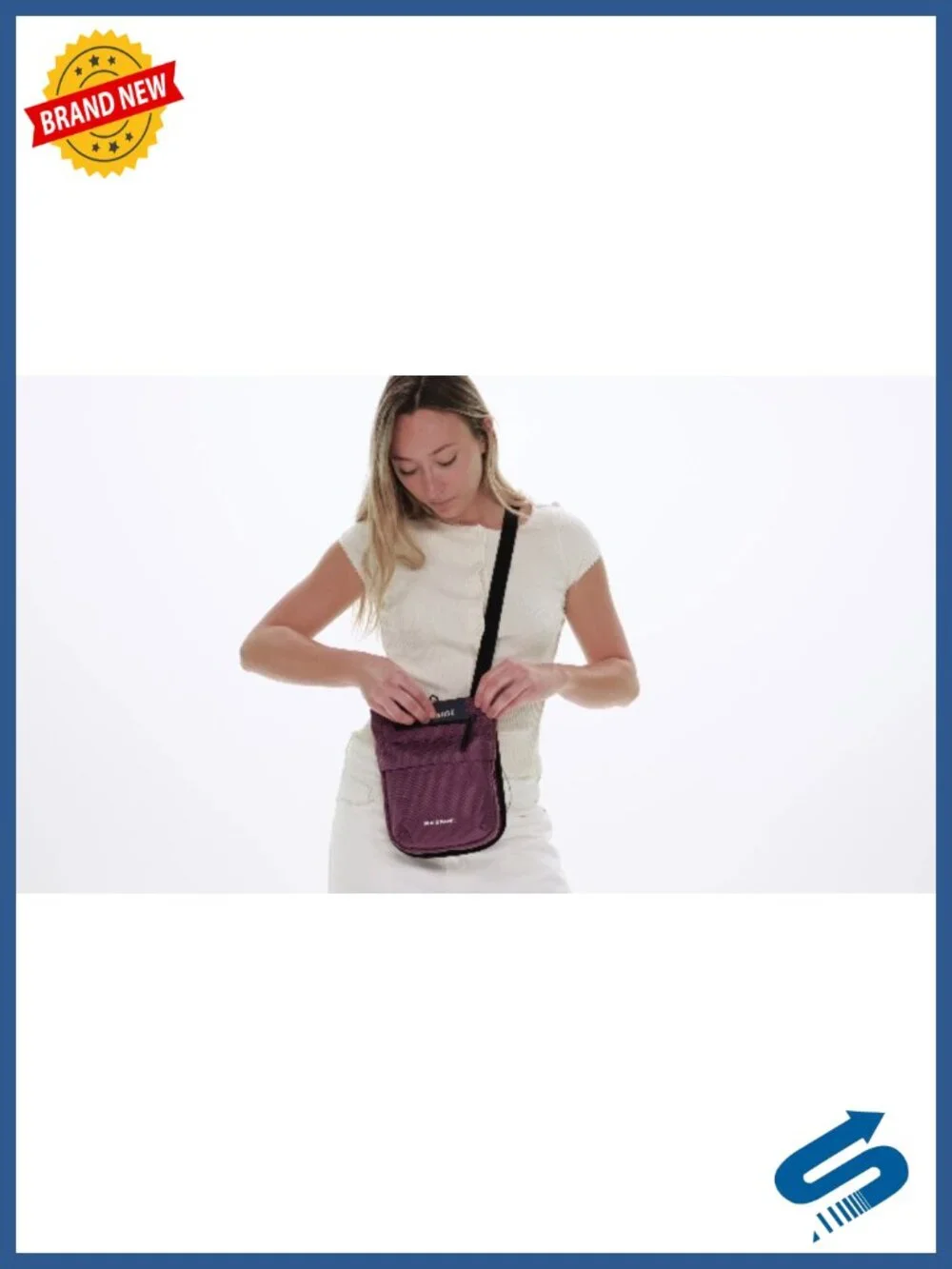 Anti-Theft Crossbody Bag, RFID Blocking Sling Purse, Lightweight Nylon Travel